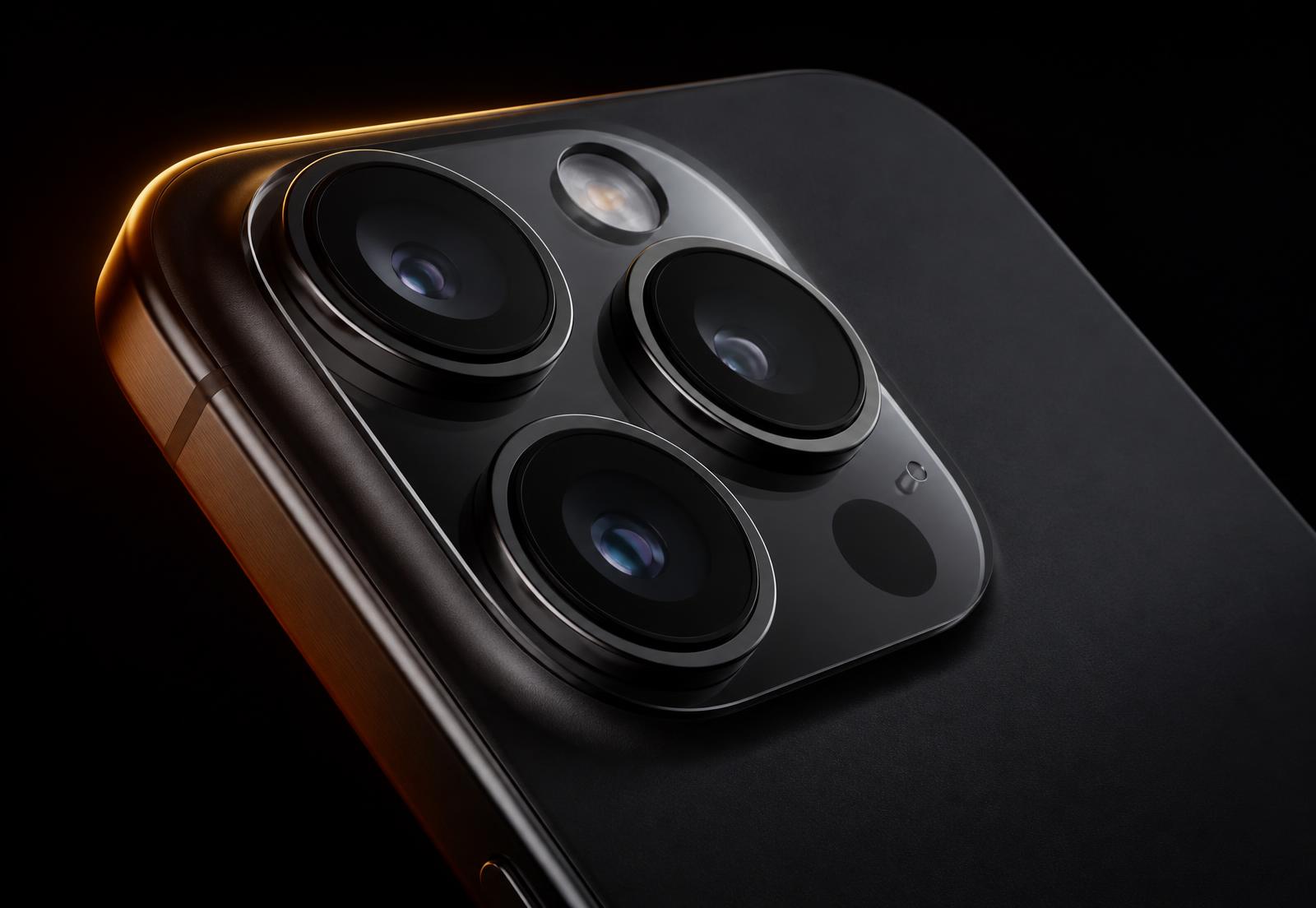 Detalhe do módulo de câmeras de um iPhone